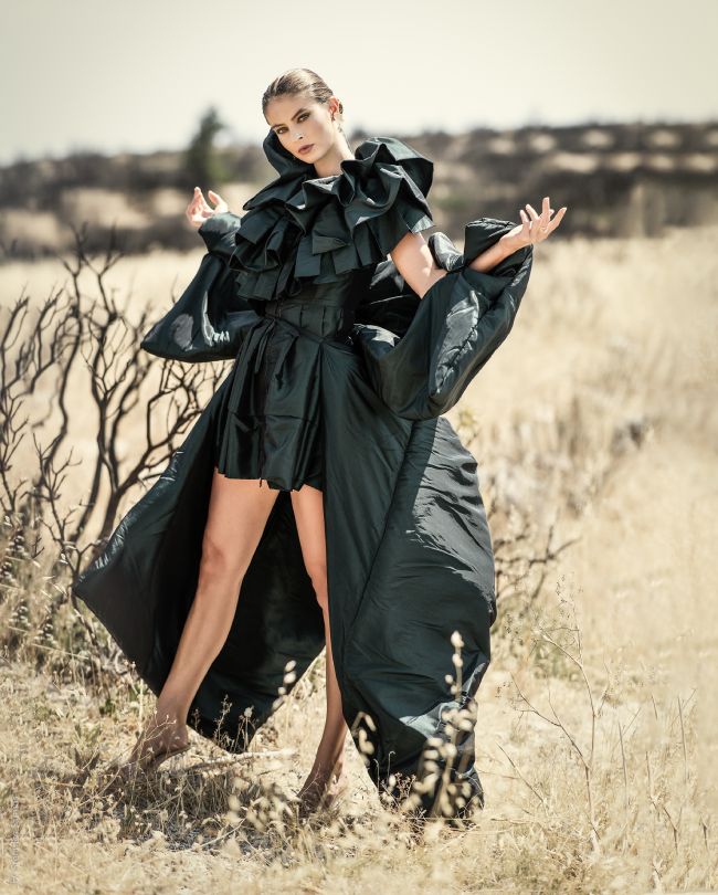 cannes green dress in steppe