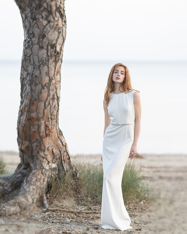 white queen wedding dress front