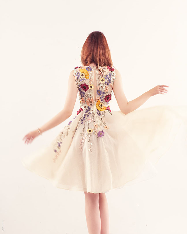 flowers bloom dress back