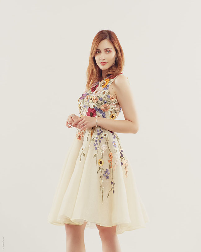 flowers bloom dress side